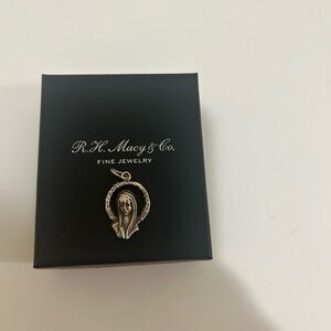 925 Virgin Mary cut-out Sacred Heart pendant